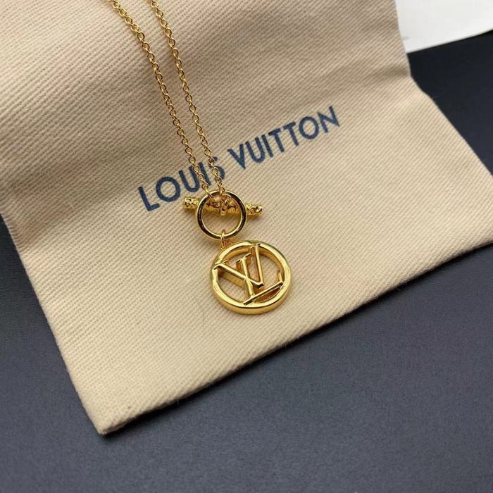 Gold three-dimensional Logo Necklace
