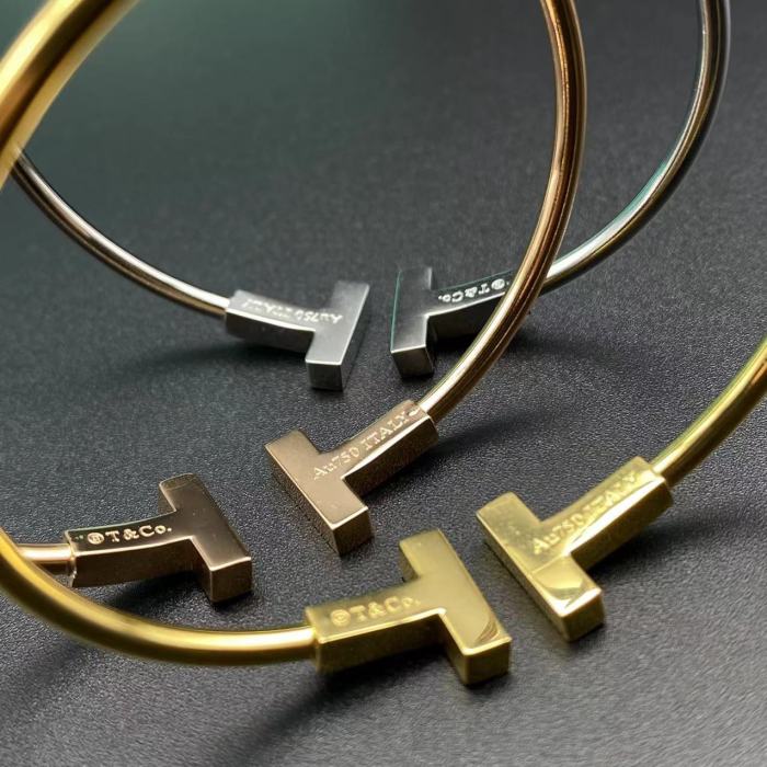 双T带钻三色手镯