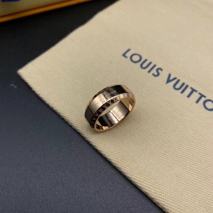 Side embossed logo letter ring