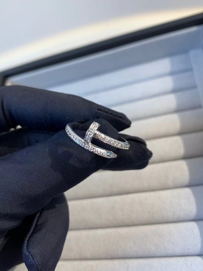 full diamond nail ring