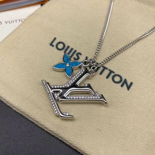 Diamond inlaid logo necklace