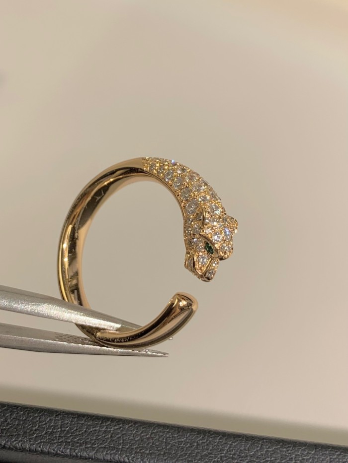 Full Diamond Cheetah Open Ring