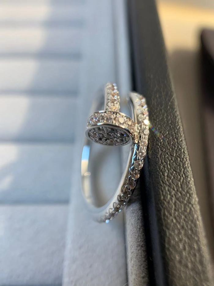 full diamond nail ring