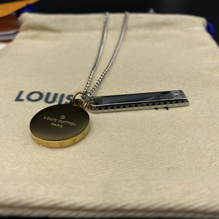 Gold Cake Silver Brick Pendant Necklace