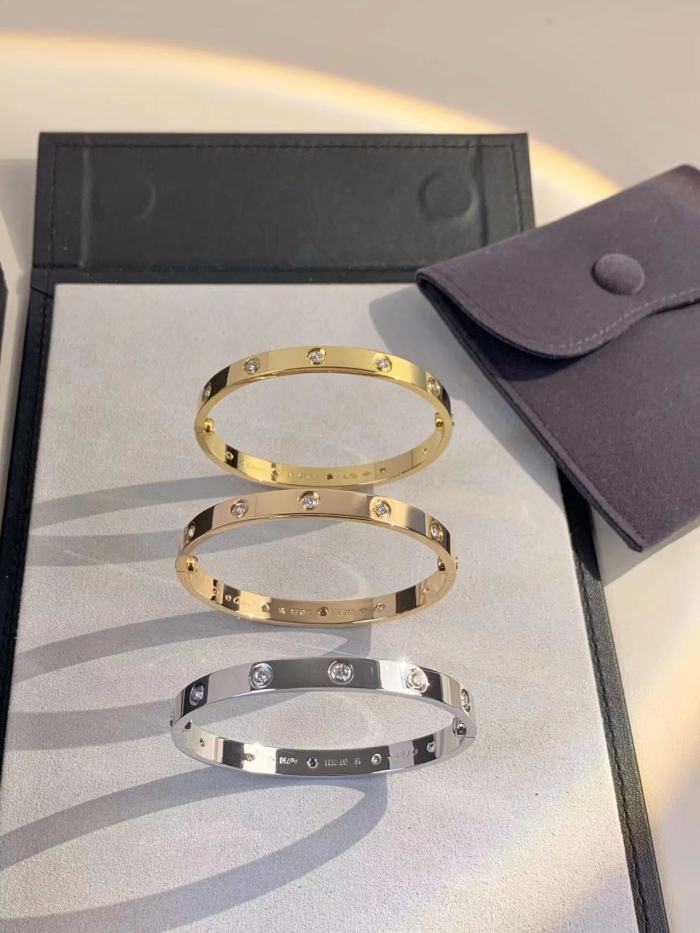 Three color ten Diamond Bracelet