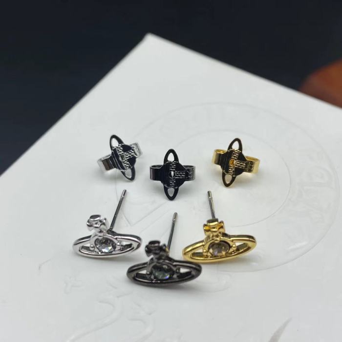 Tricolor Star Earrings