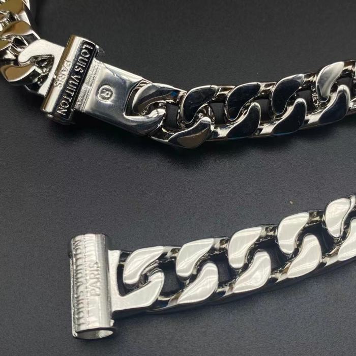 LV插扣钢铁手链项链