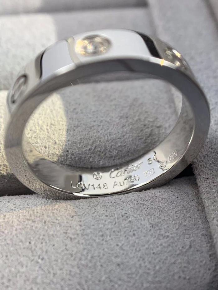 4mm smooth tricolor V gold diamond ring