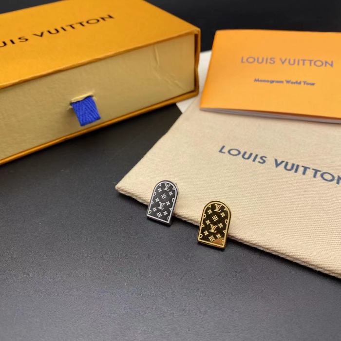 Old flower logo shield Earrings