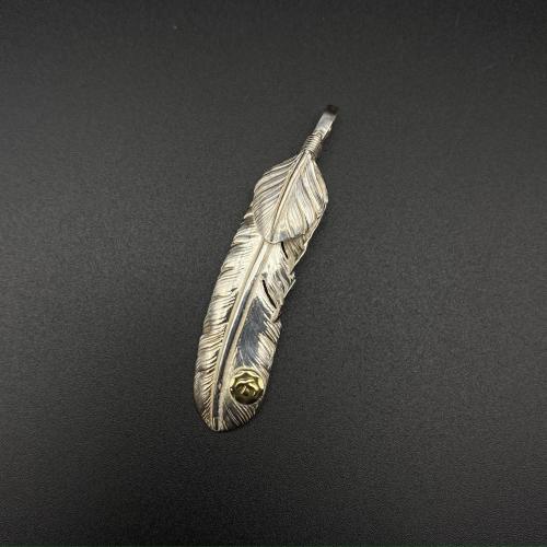 Dotted Gold Solid Feather