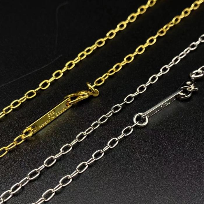 Sterling silver 925 gold-plated bear necklace