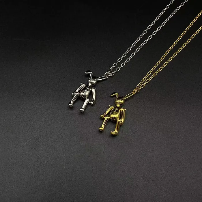 Sterling Silver 925 Gold Plated Rabbit Necklace