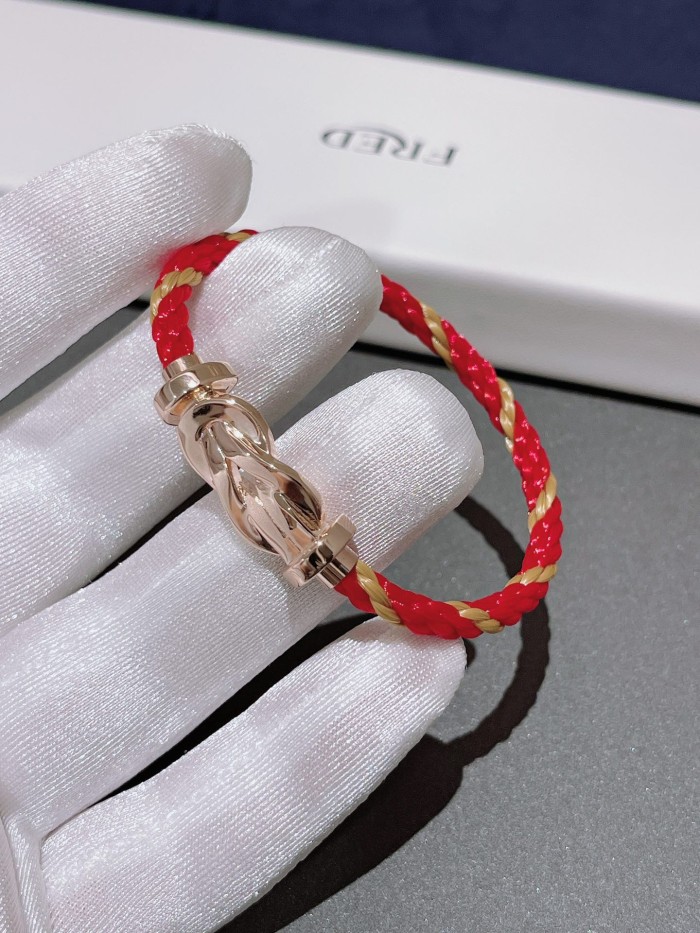 Large nylon red rope bracelet