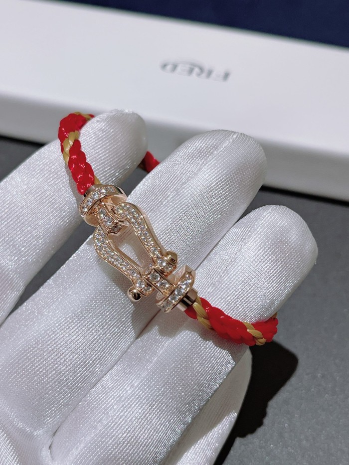 Large nylon red rope bracelet