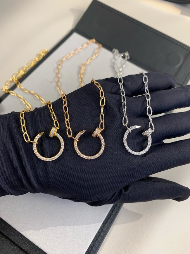 Full diamond nail necklace