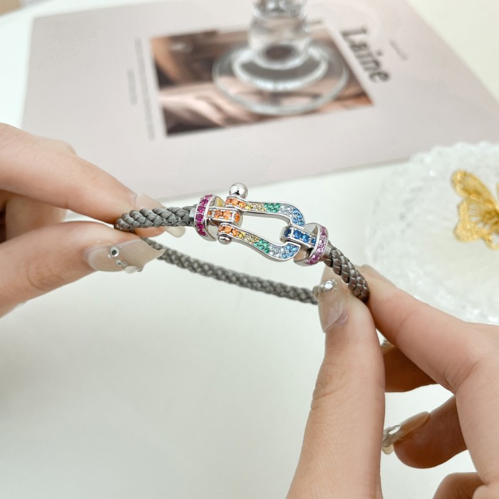 Precision Steel Nylon Bracelet Full Diamond Bracelet