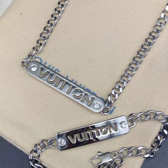 Diamond logo necklace bracelet