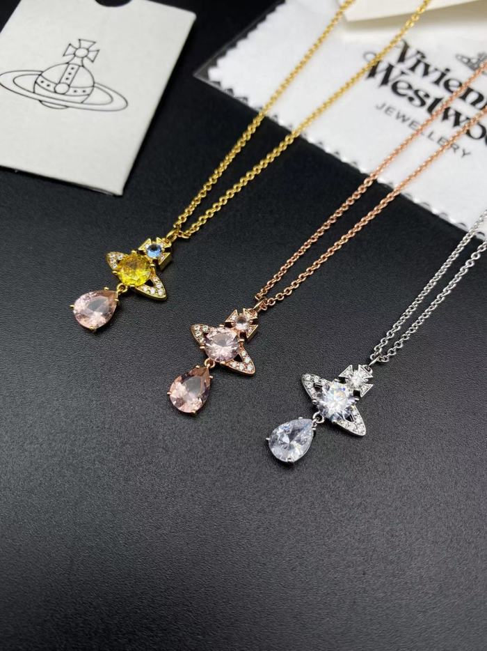 West Queen mermaid tears diamond necklace