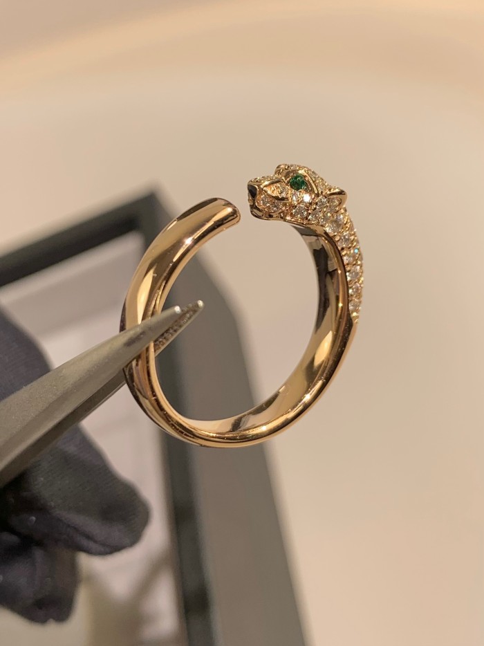 Full Diamond Cheetah Open Ring