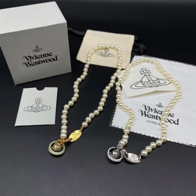 West Queen enamel Flyer Pearl rhinestone necklace