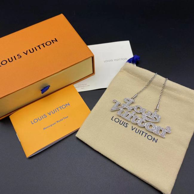 Logo diamond necklace