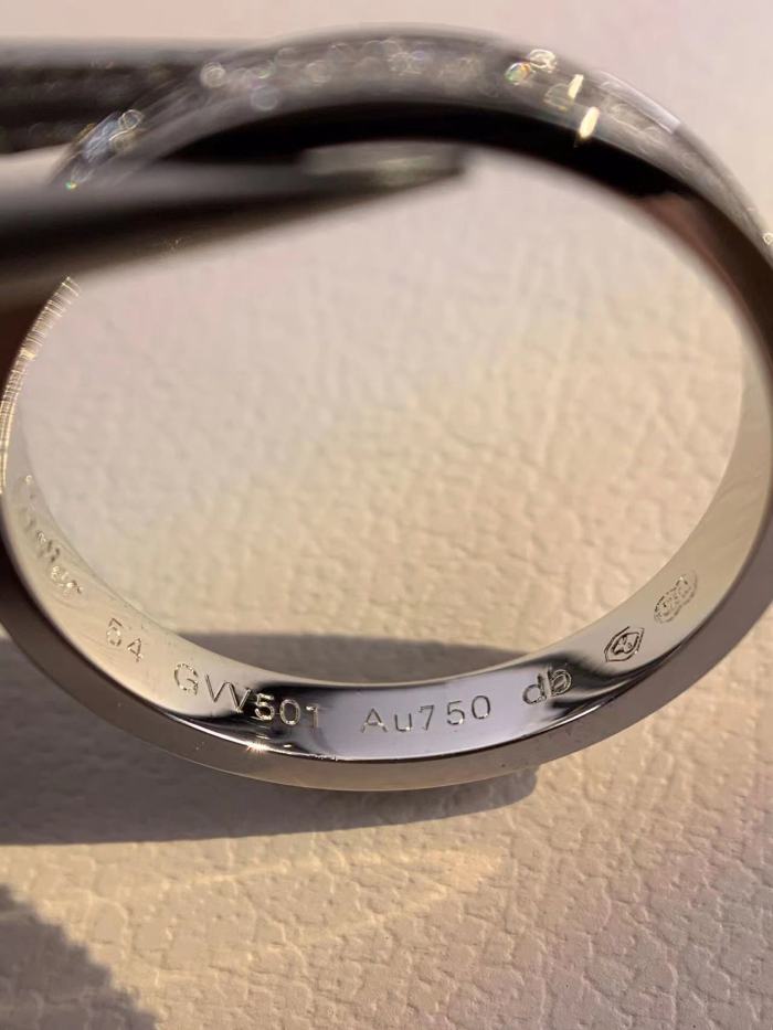 3mm tricolor V gold two row full diamond ring