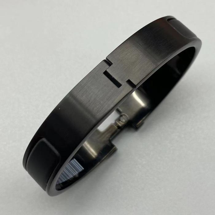Matte black solid logo Bracelet