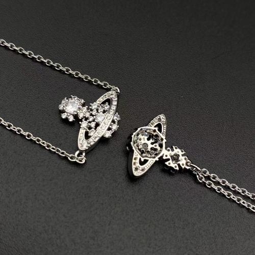 S925 Snow Saturn Bracelet/Necklace Silver