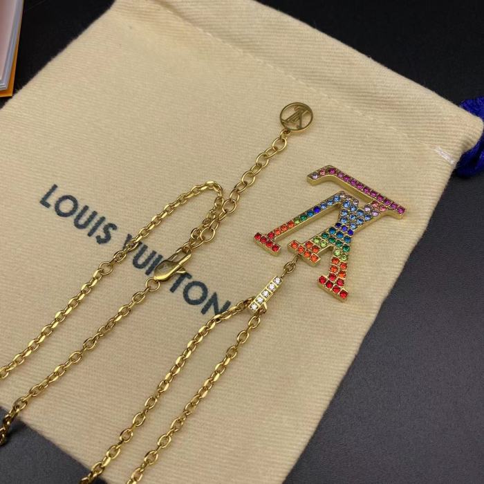 Color Diamond Logo Pendant Necklace