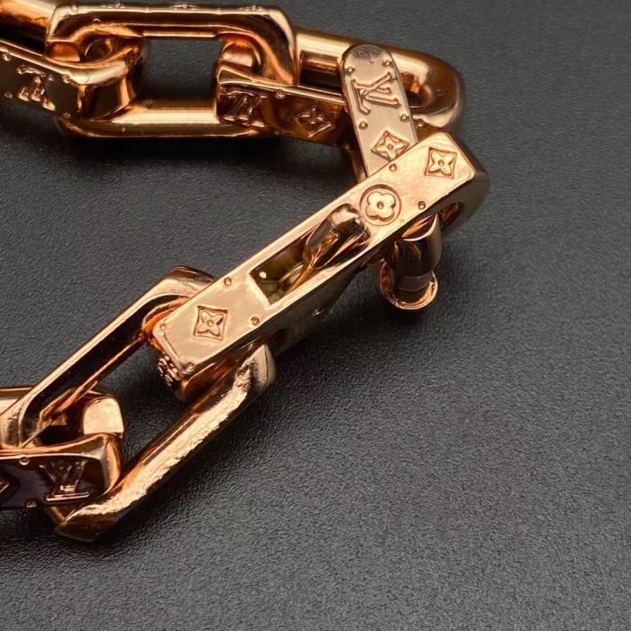 LV玫瑰金竹节项链