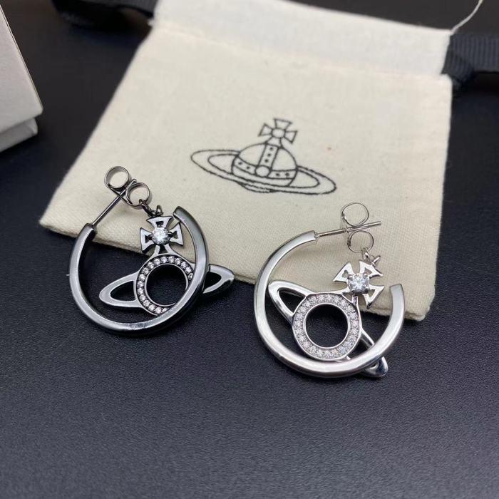 C-Ring Saturn Earrings