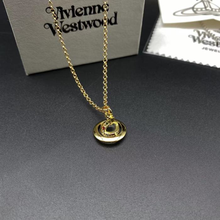 West Queen chain Saturn Necklace Planet pendant