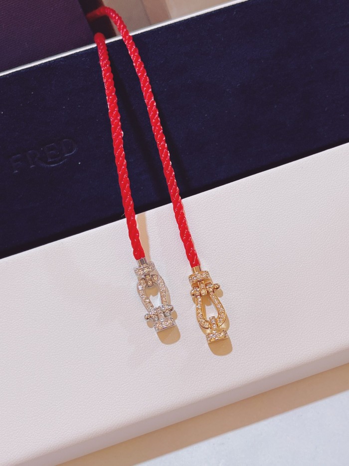 Small red nylon rope bracelet