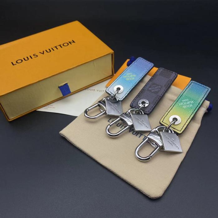 Rectangular Leather Key Chain