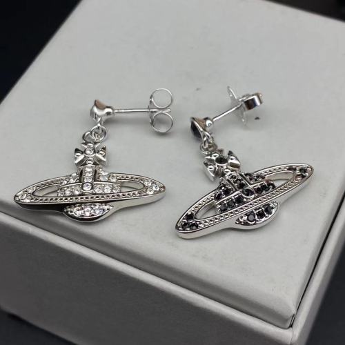 Silver Saturn Earrings