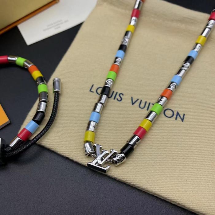 Colorful square logo Bracelet Necklace