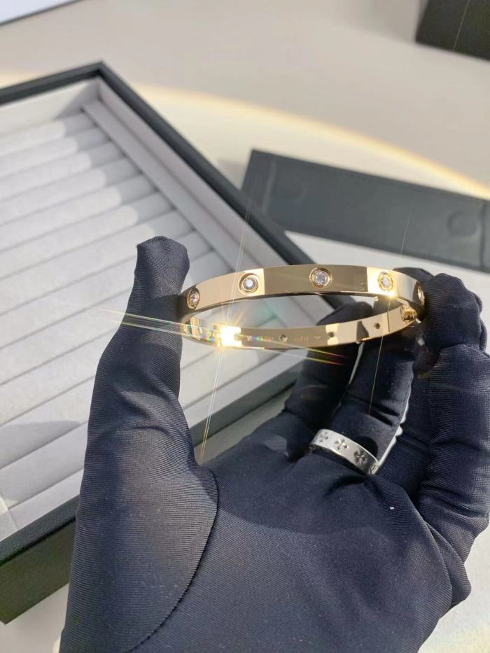 Three color ten Diamond Bracelet