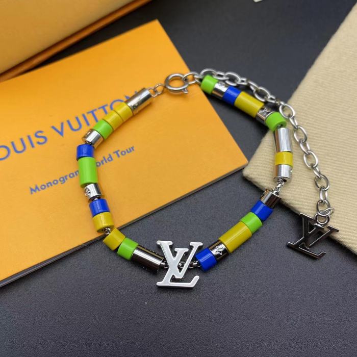 Tricolor cylindrical logo Bracelet Necklace