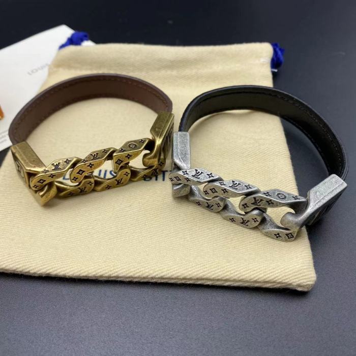 Two color leather hook Bracelet