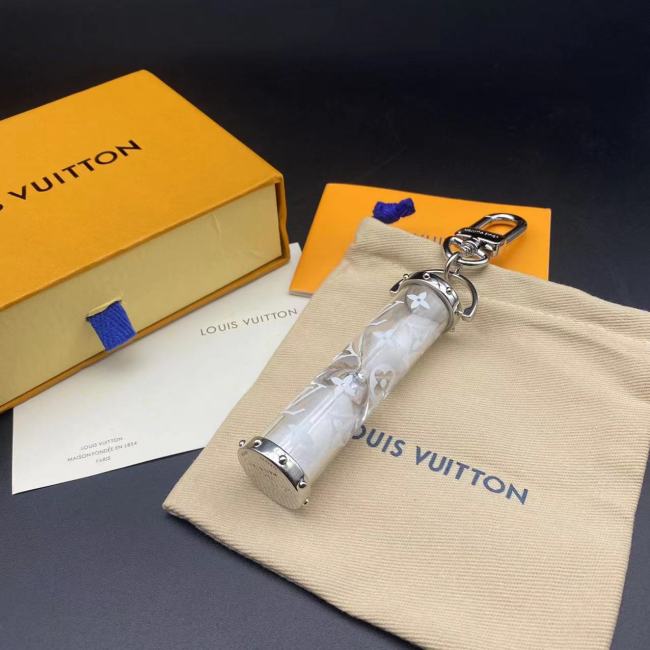 Acrylic transparent hourglass key chain