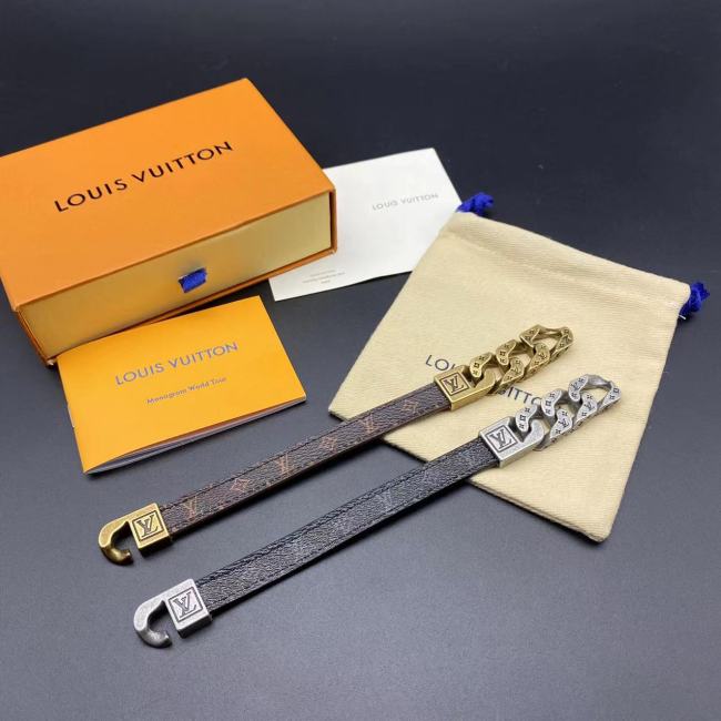 Two color leather hook Bracelet