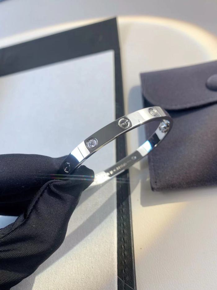 Tricolor smooth Bracelet with diamonds