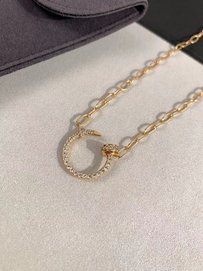Full diamond nail necklace