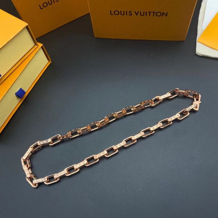 LV玫瑰金竹节项链