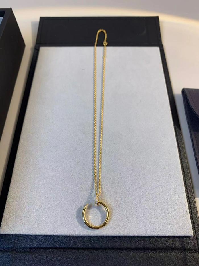 Small diamond nail necklace