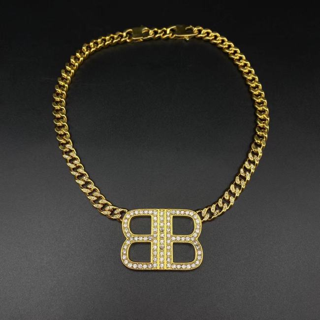 Cuban logo necklace with diamonds