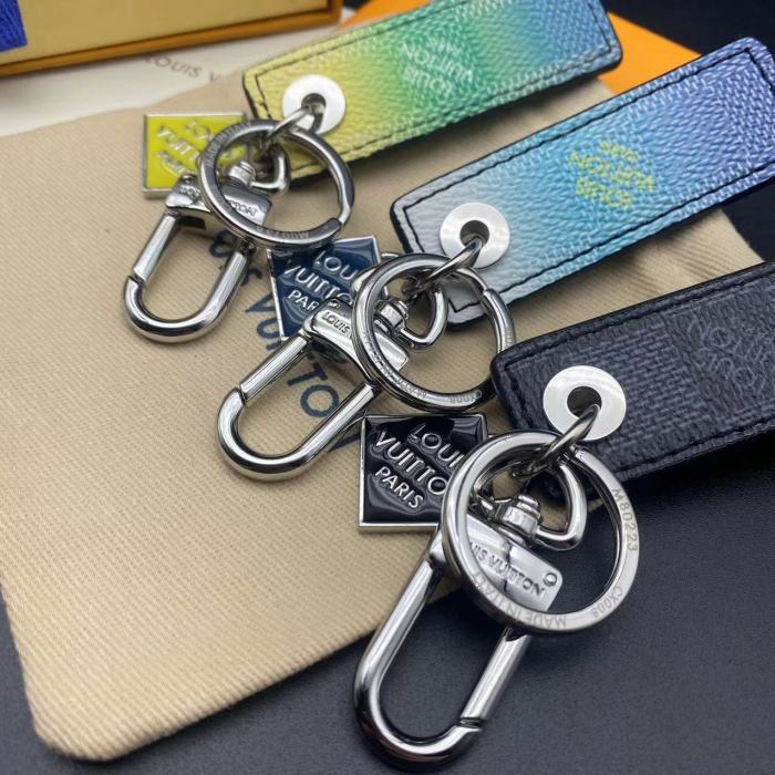 Rectangular Leather Key Chain