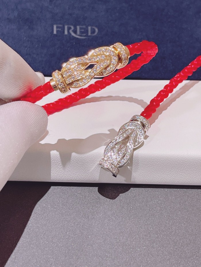 Large red nylon rope bracelet