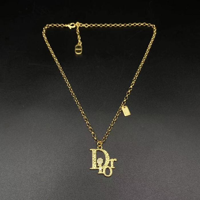 Small Flower Logo Pendant Necklace