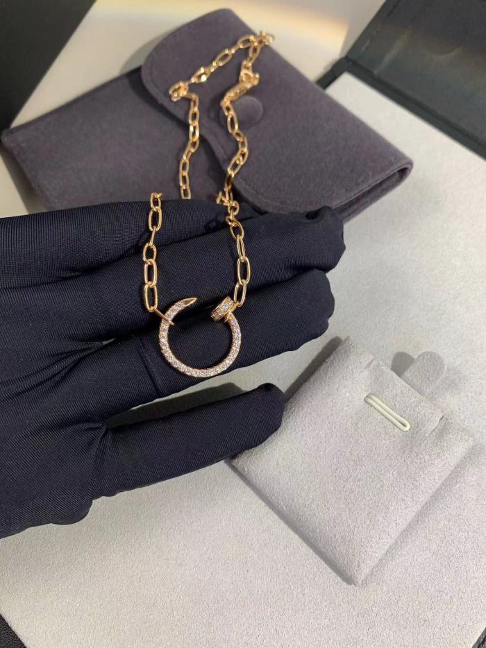 Full diamond nail necklace